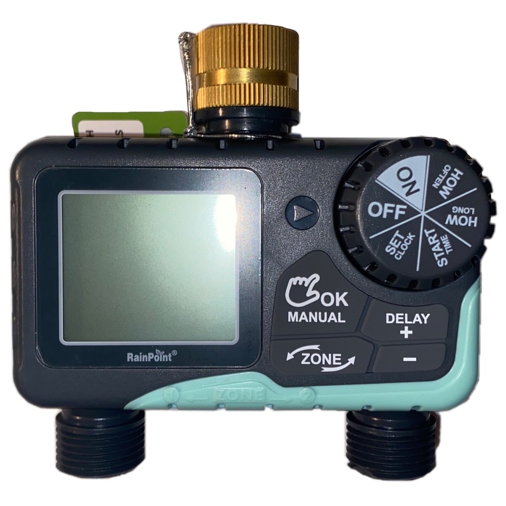 Rainpoint Digital Sprinkler Water Timer 2-Zone 2-Outlet ITV205